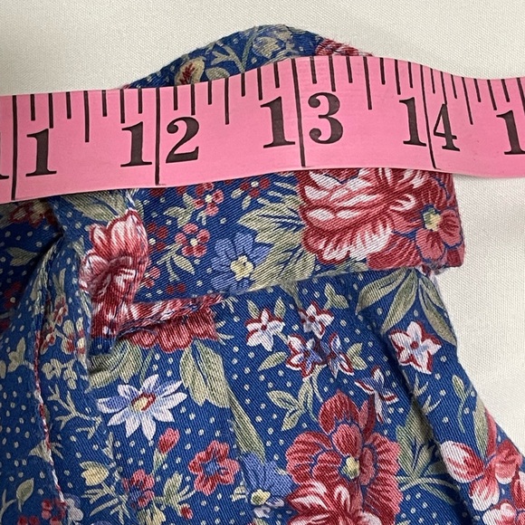 Talbots Floral Belted Shorts With Side Pockets 100% Cotton Women’s Size L - Picture 8 of 8